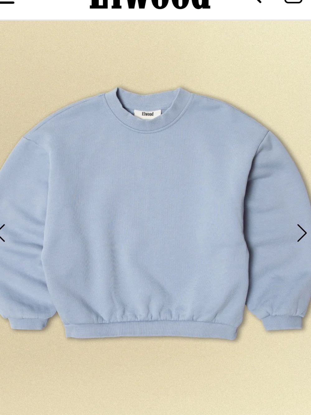 Elwood crew sweatshirt light blue casual fall activewear $100 limited edition